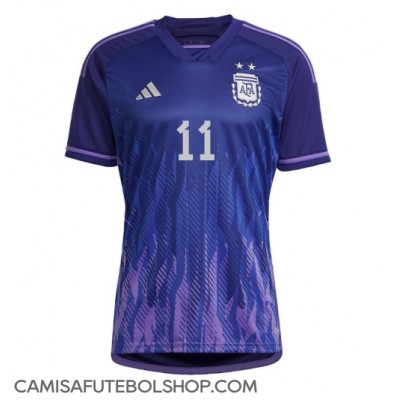 Camisa de time de futebol Argentina Angel Di Maria #11 Replicas 2º Equipamento Mundo 2022 Manga Curta